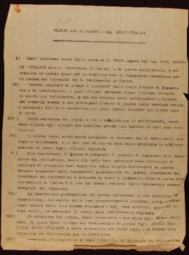 Corrispondenza 1921